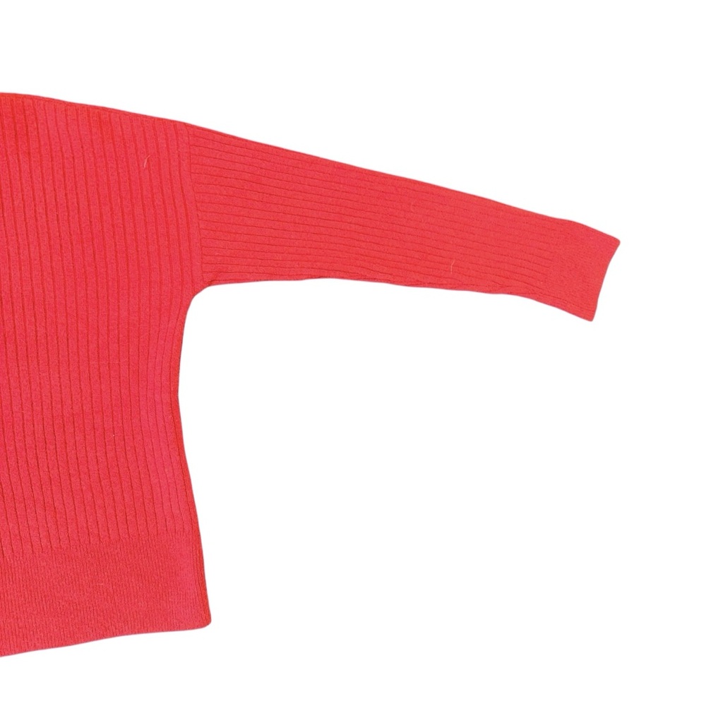 Madewell Red Ribbed Boxy 3 Button Wool Alpaca Blend Long Sleeve Cardigan Size XS - Picture 8 of 10